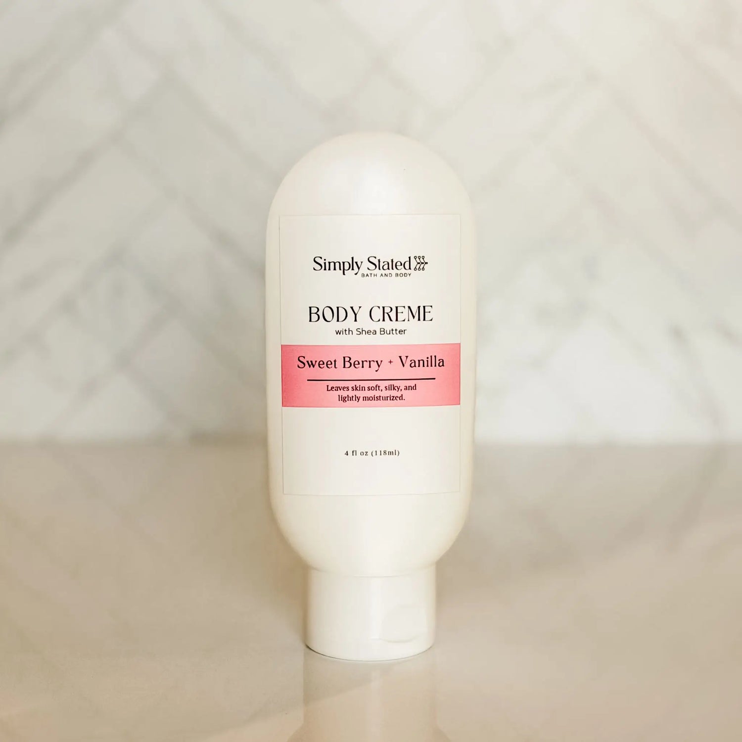Simply Stated Creations Moisturizers 4 oz Squeeze Bottle Sweet Berry + Vanilla Body Creme