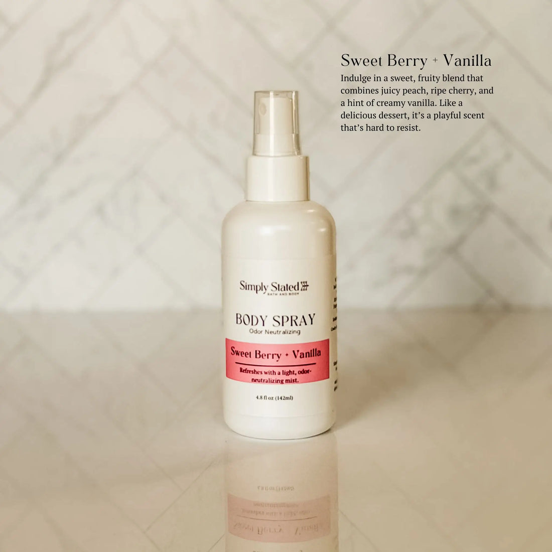 Simply Stated Creations Body Sprays Sweet Berry + Vanilla Body Spray