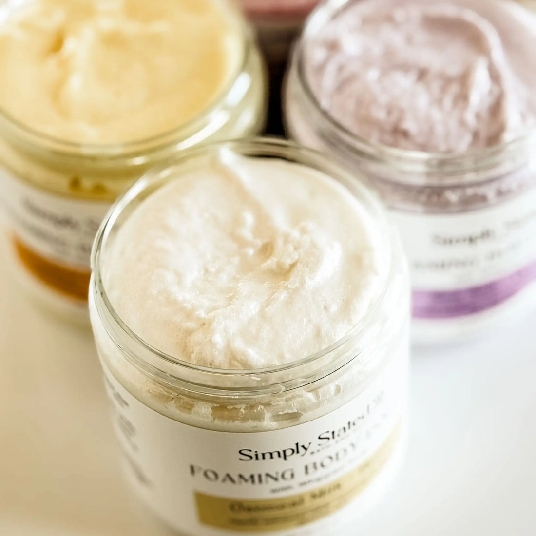 Simply Stated Creations Exfoliants Oatmeal Milk + Honey Foaming Body Polish