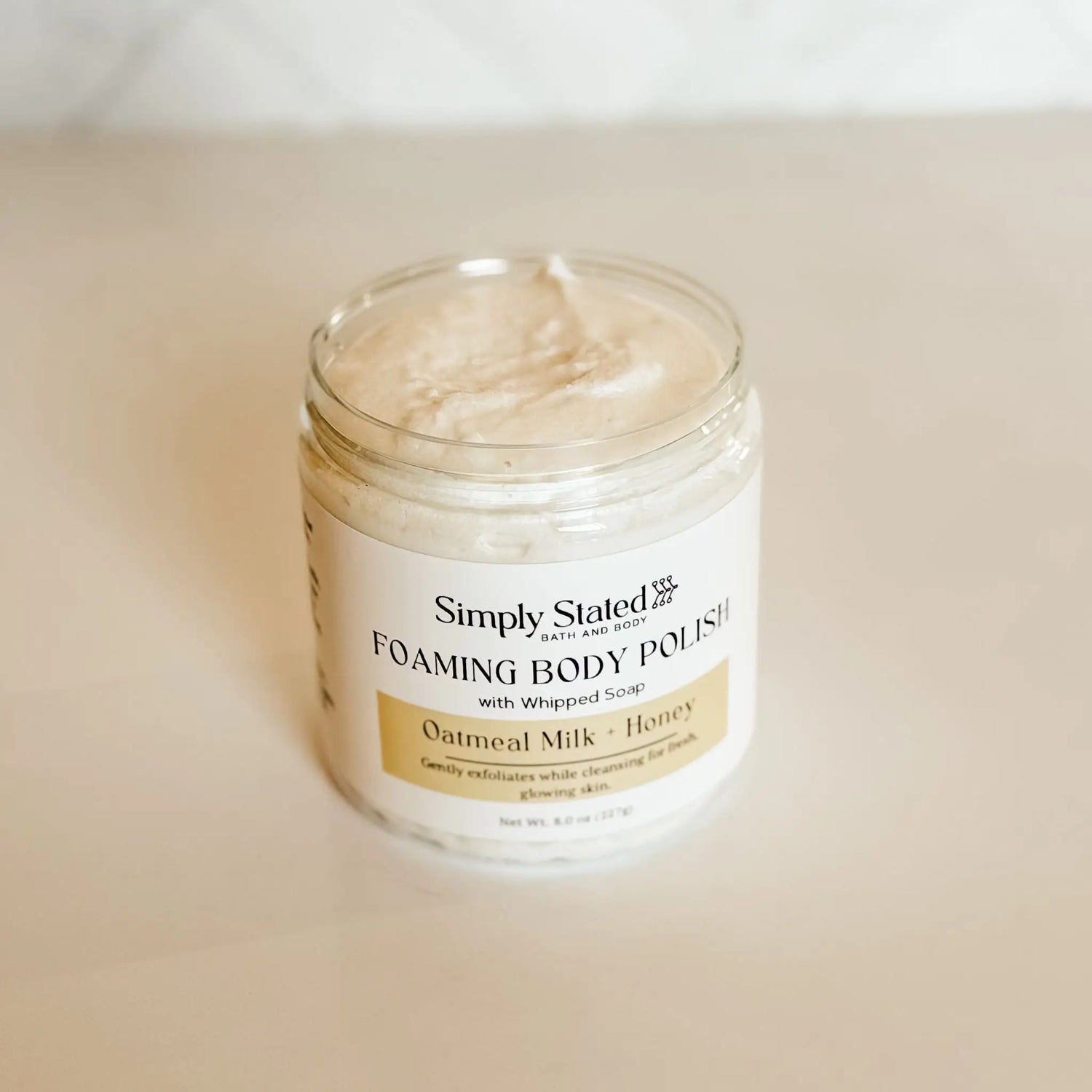 Simply Stated Creations Exfoliants Oatmeal Milk + Honey Foaming Body Polish