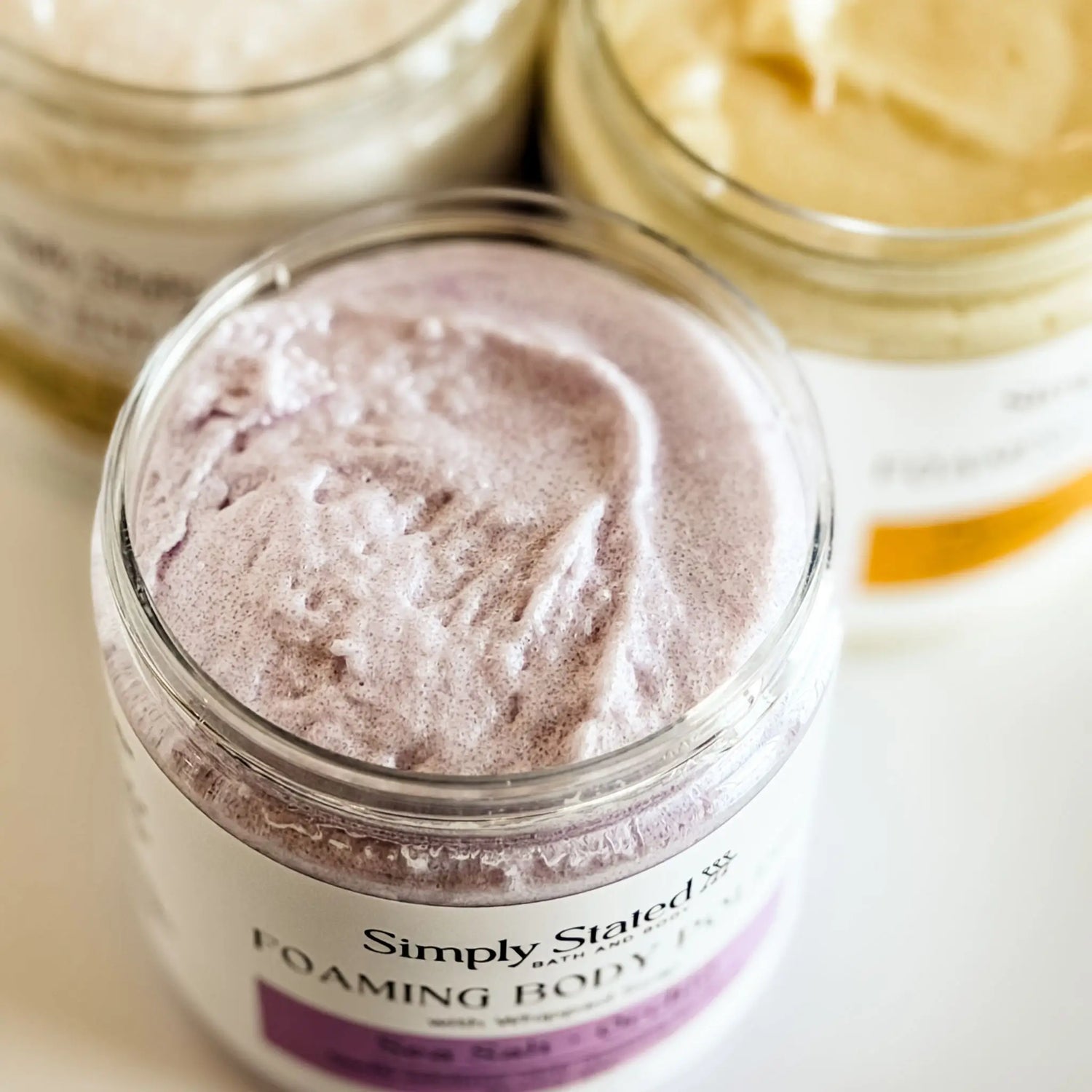 Simply Stated Creations Exfoliants Sea Salt + Orchid Foaming Body Polish