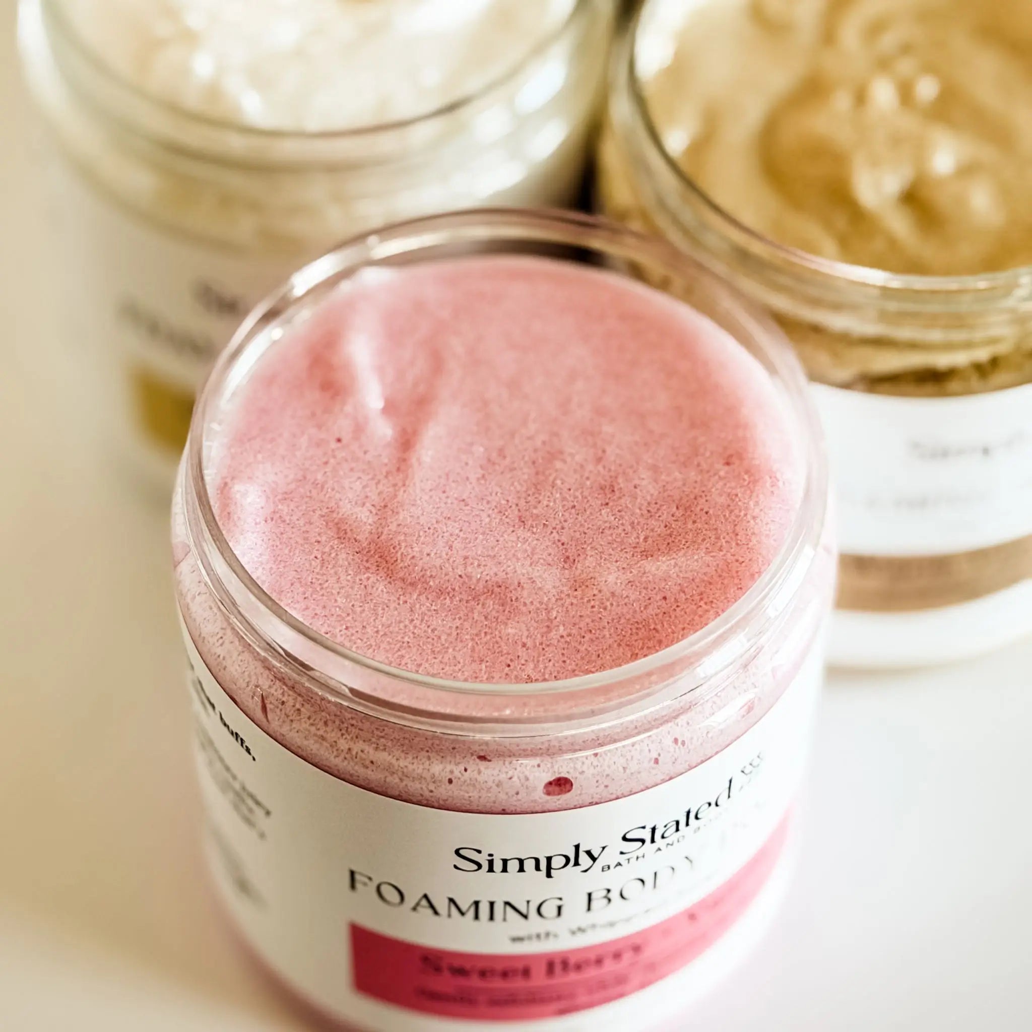 Simply Stated Creations Exfoliants Sweet Berry + Vanilla Foaming Body Polish