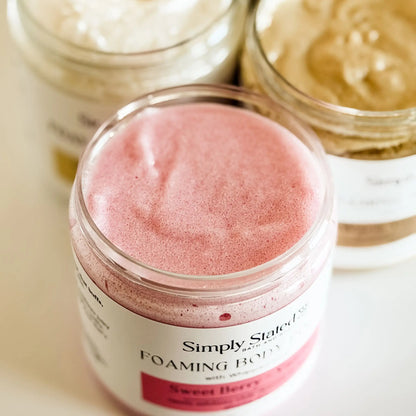 Simply Stated Creations Exfoliants Sweet Berry + Vanilla Foaming Body Polish