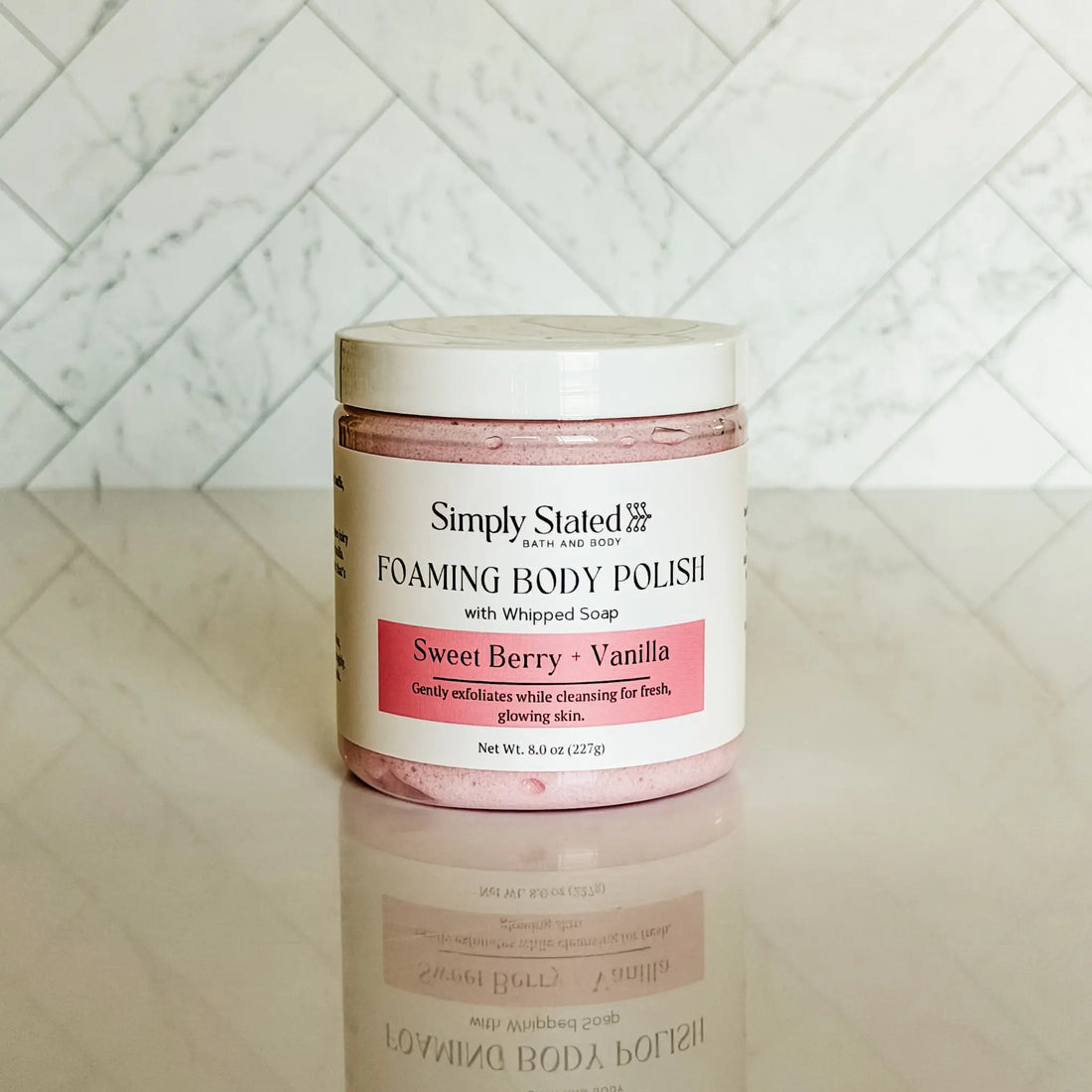 Simply Stated Creations Exfoliants Sweet Berry + Vanilla Foaming Body Polish