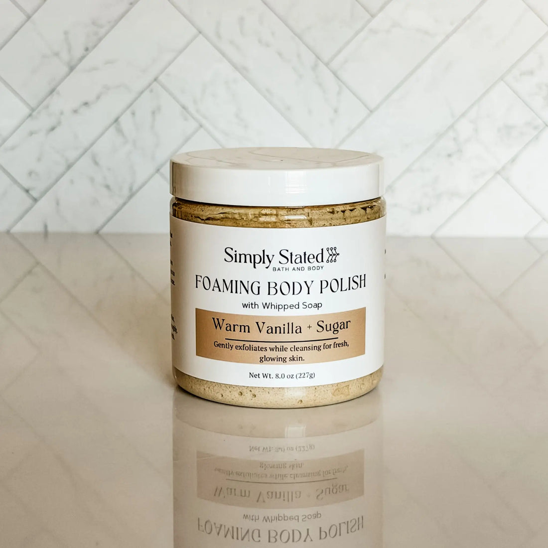 Simply Stated Creations Exfoliants Warm Vanilla + Sugar Foaming Body Polish