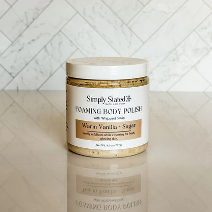 Simply Stated Creations Exfoliants Warm Vanilla + Sugar Foaming Body Polish