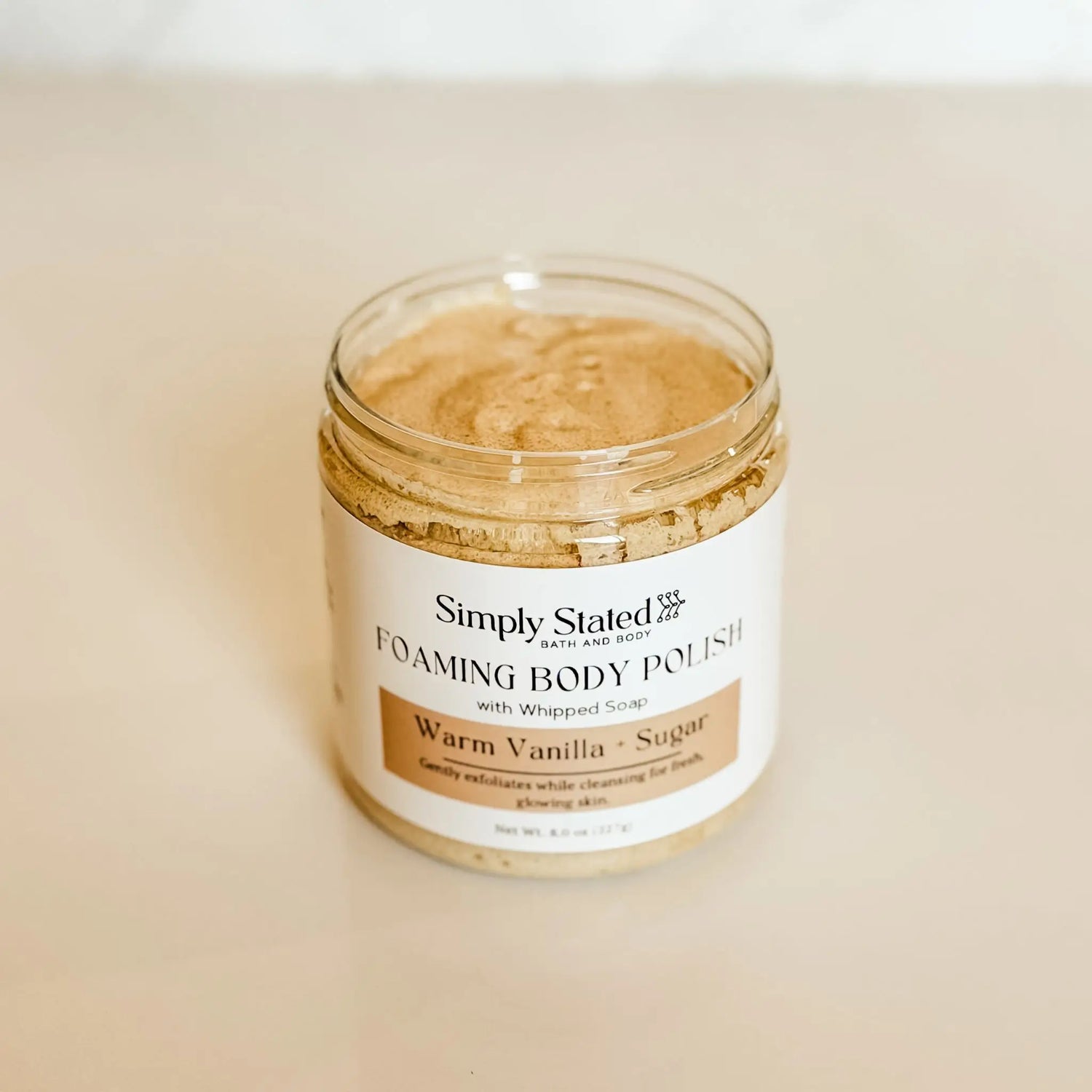 Simply Stated Creations Exfoliants Warm Vanilla + Sugar Foaming Body Polish