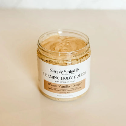 Simply Stated Creations Exfoliants Warm Vanilla + Sugar Foaming Body Polish