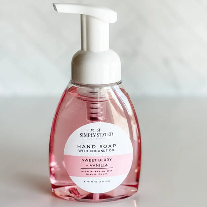 Simply Stated Creations Hand Soaps Sweet Berry + Vanilla (colored) Sweet Berry + Vanilla Foaming Hand Soap