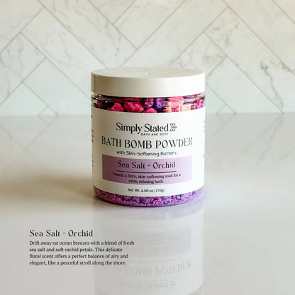Simply Stated Creations Bath Bombs Sea Salt + Orchid Bath Bomb Powder