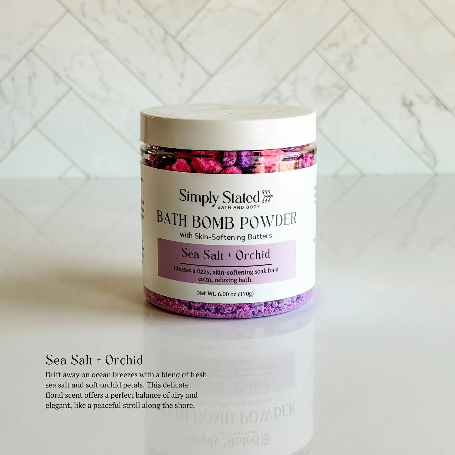 Sea Salt + Orchid Bath Bomb Powder