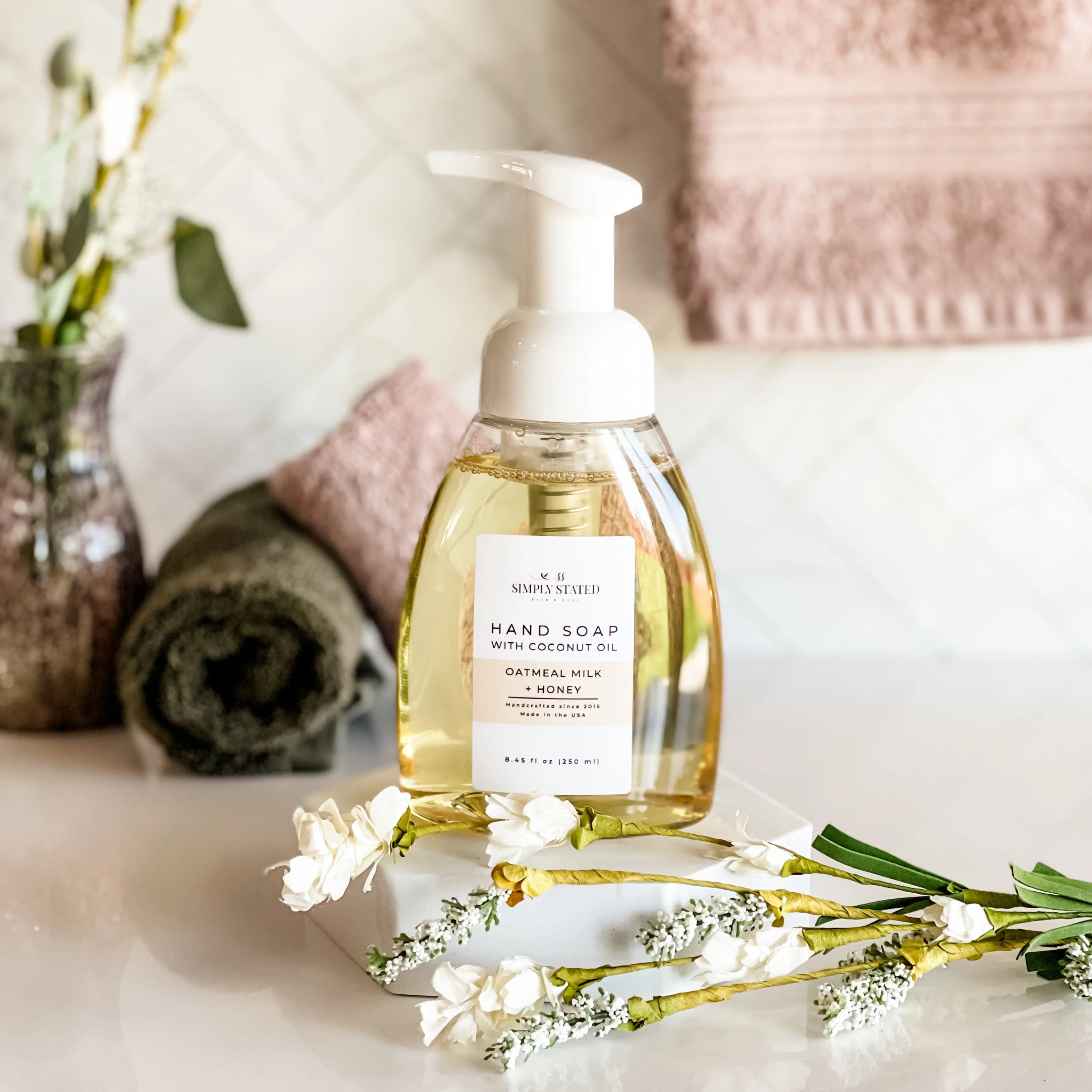Simply Stated Creations Hand Soaps Oatmeal Milk + Honey Foaming Hand Soap