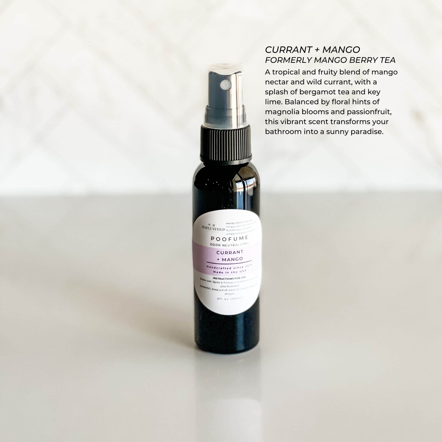 Currant + Mango Poofume | Bathroom Odor Neutralizing Spray