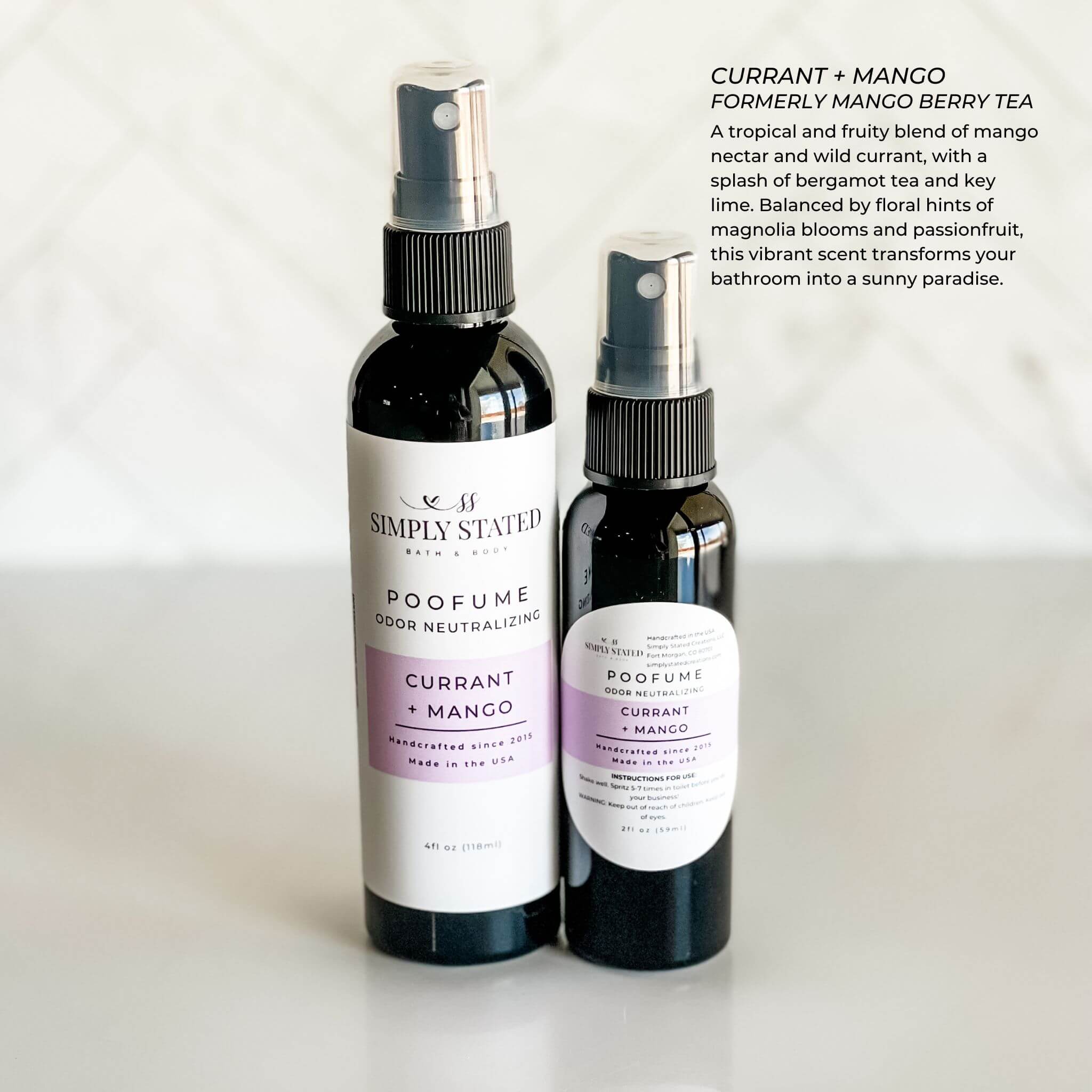Currant + Mango Poofume | Bathroom Odor Neutralizing Spray
