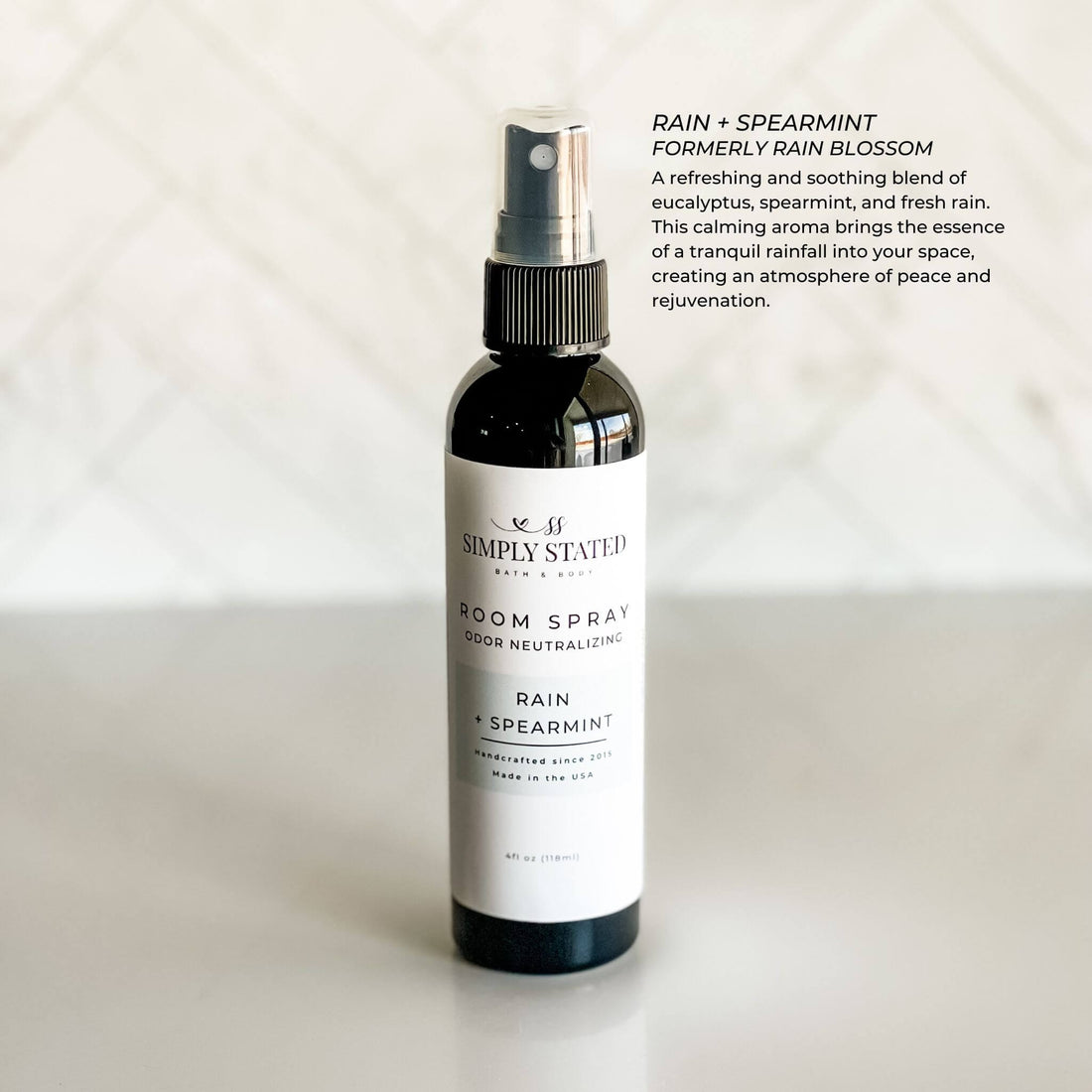 Simply Stated Creations Air Fresheners Rain + Spearmint Odor Neutralizing Room Spray