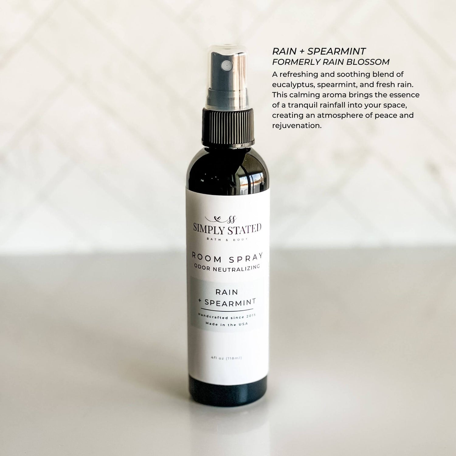 Simply Stated Creations Air Fresheners Rain + Spearmint Odor Neutralizing Room Spray