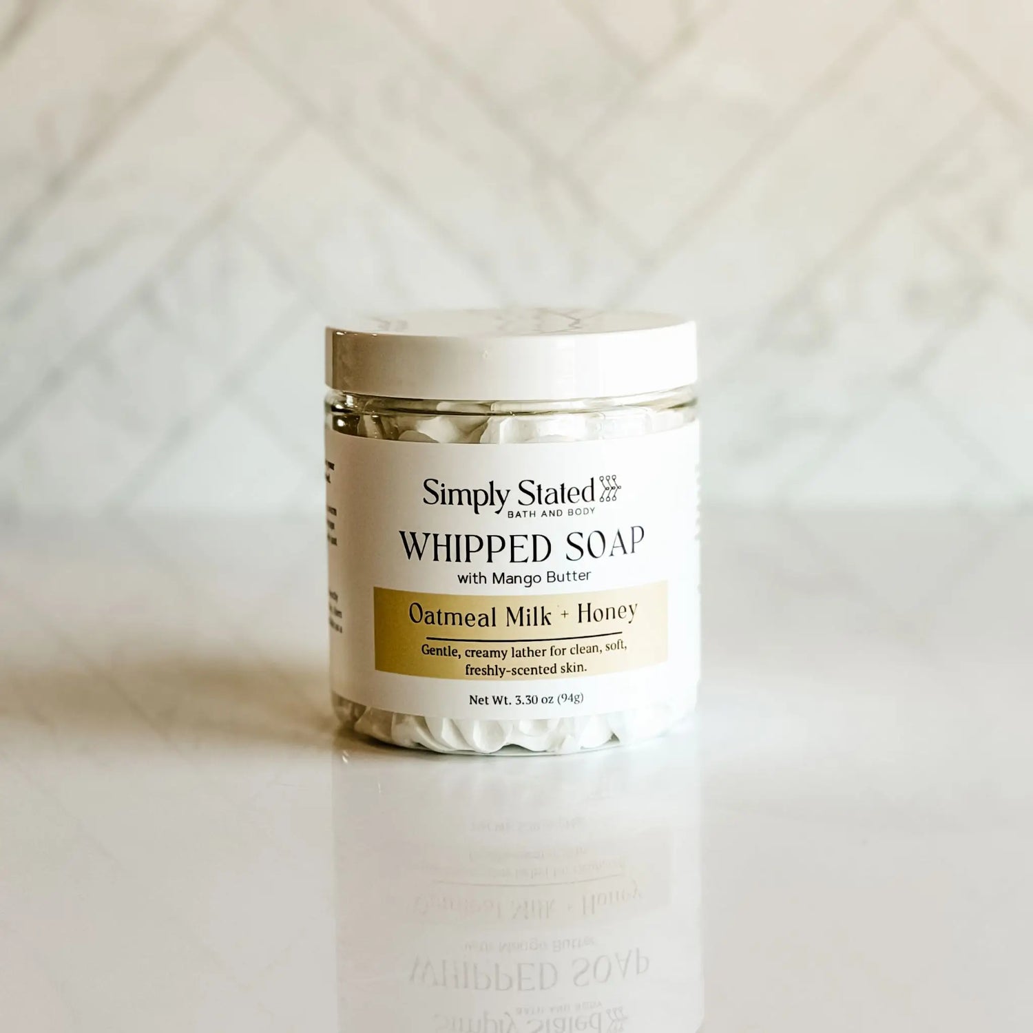 Simply Stated Creations Body Cleansers Oatmeal Milk + Honey Whipped Soap