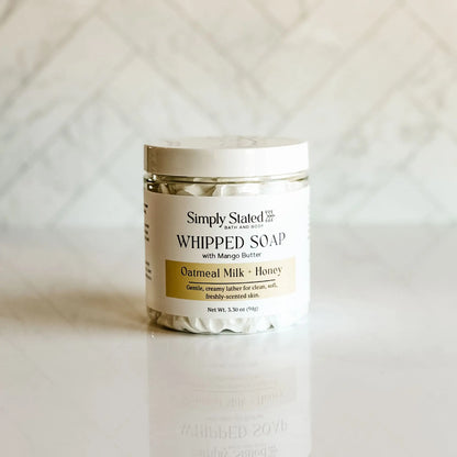 Simply Stated Creations Body Cleansers Oatmeal Milk + Honey Whipped Soap