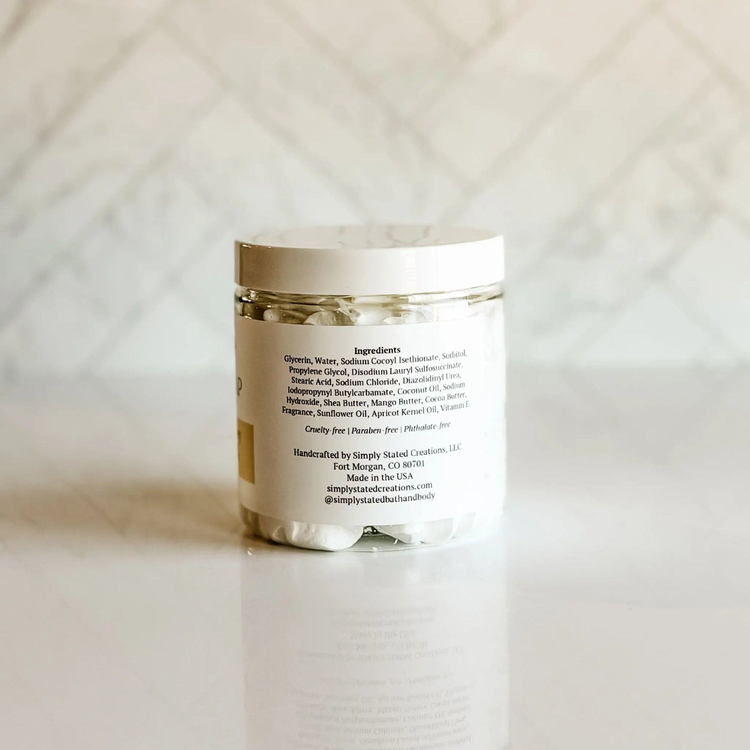 Simply Stated Creations Body Cleansers Oatmeal Milk + Honey Whipped Soap
