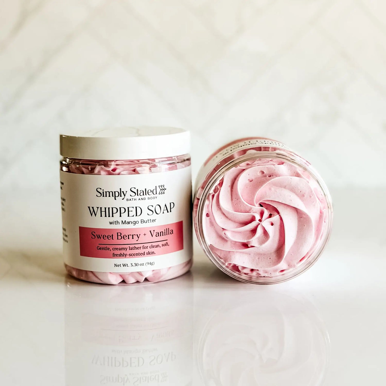 Simply Stated Creations Body Cleansers Sweet Berry + Vanilla Whipped Soap