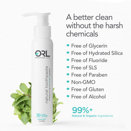 ORL Toothpaste Fresh Mint Single Fresh Mint Natural Hydroxyapatite Toothpaste