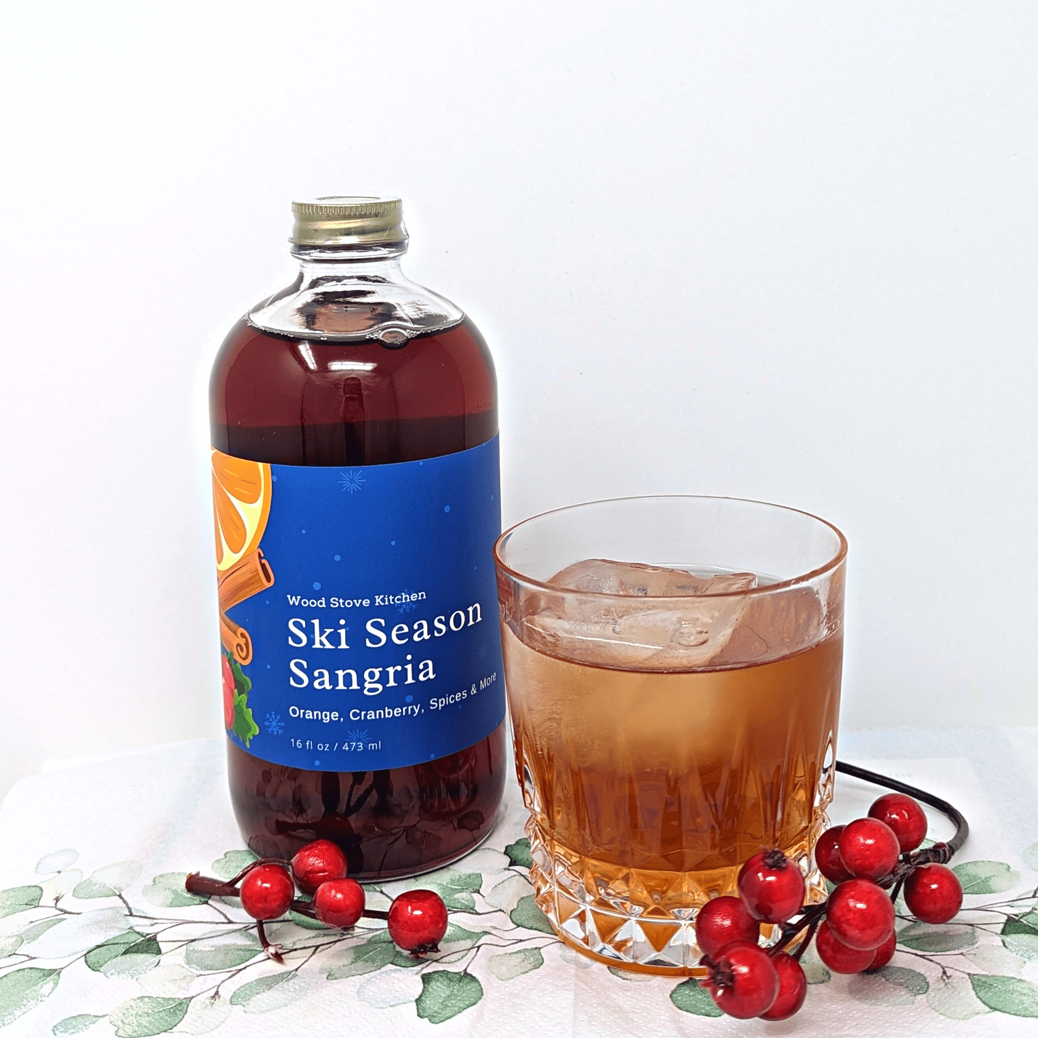 Wood Stove Kitchen Ski Season Spiced Fruit Syrup