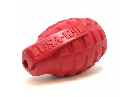 USA-K9 Grenade Shaped eDispenser Durable Dog Chew Toy &amp; Treat Dispenser - Army Green
