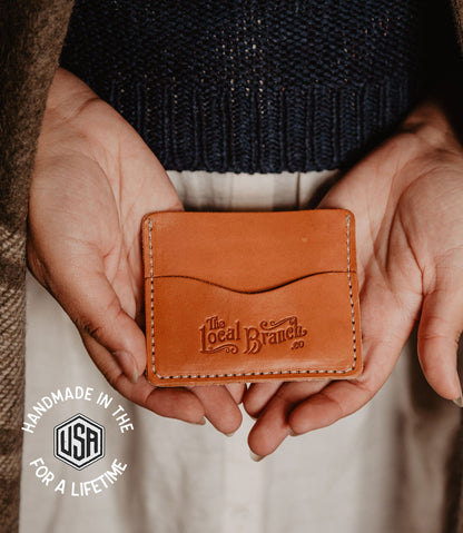 The Local Branch Leather Caramel Leather Slim Wallet
