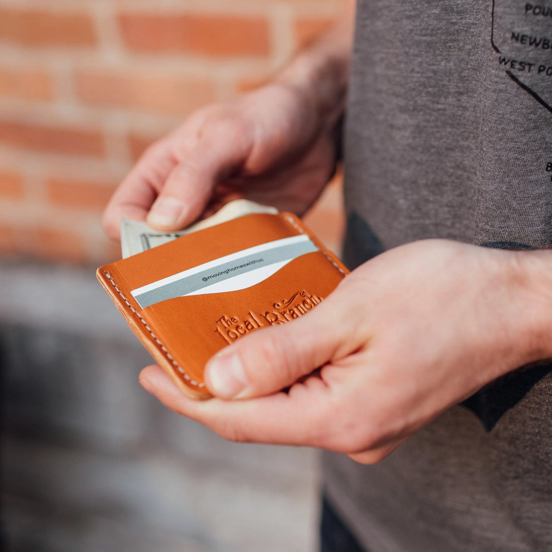 The Local Branch Leather Leather Slim Wallet