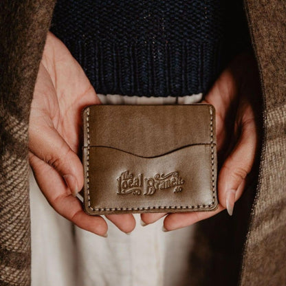 The Local Branch Leather Olive Leather Slim Wallet
