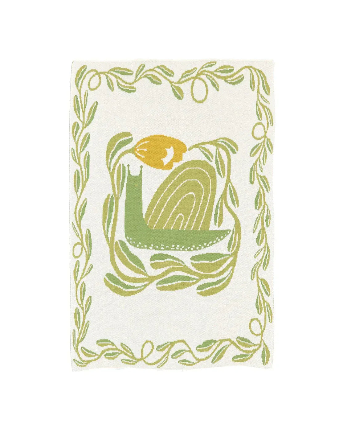 Biquette Baby Blanket Meadow in Egyptian &amp; Organic Cotton Snail Trail - Baby &amp; Kid&