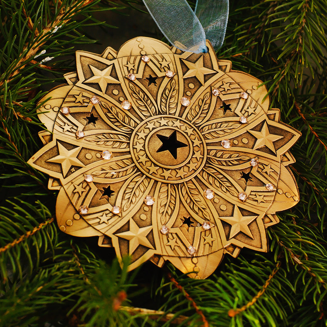 Snow Crystal 2026- Star Spangled Ornament (Bronze)