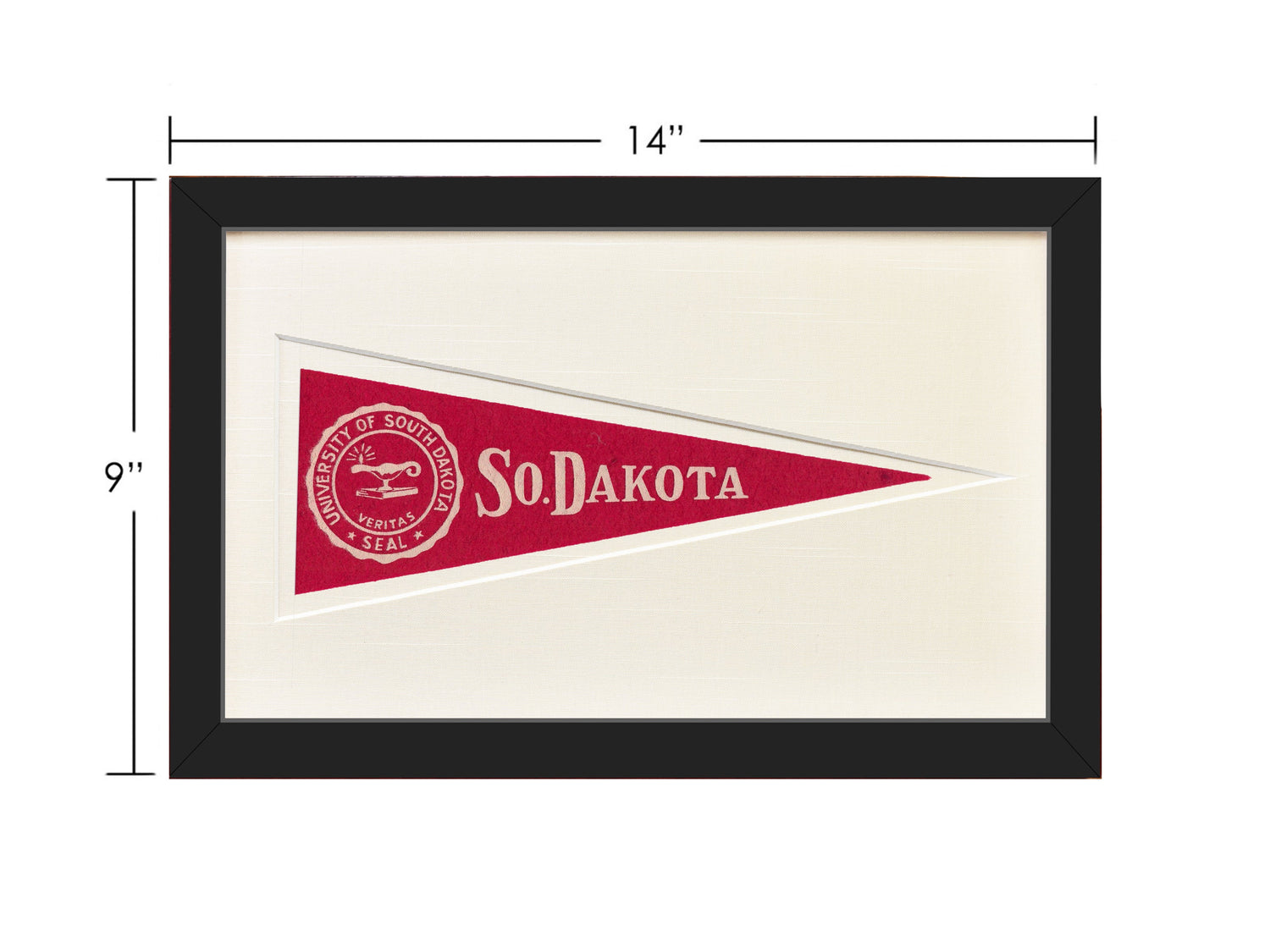 Vintage University of South Dakota Hormel Pennant