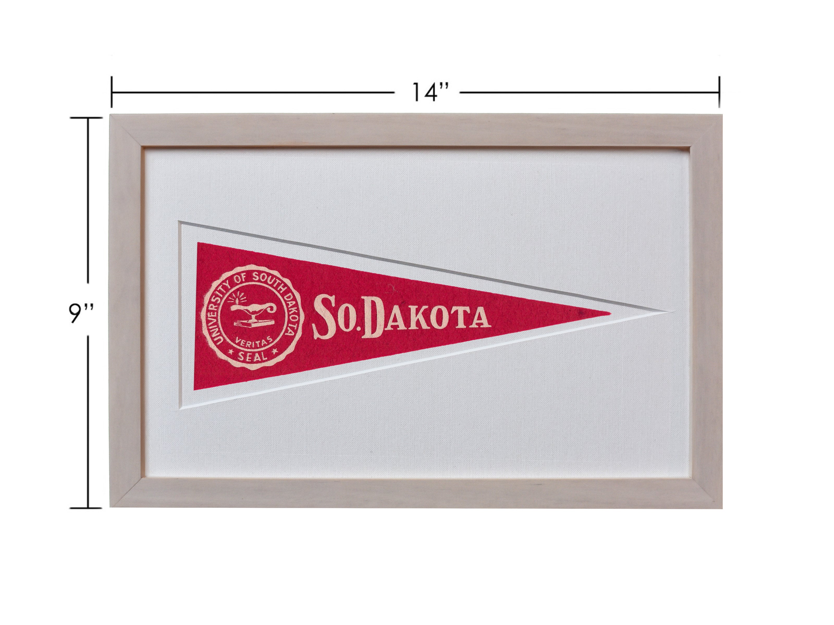 Vintage University of South Dakota Hormel Pennant