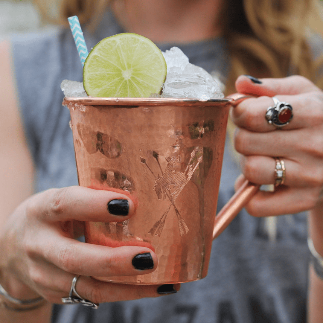 Sertodo Cups Solid Copper Mule Mug, Copper Handle, 18 oz
