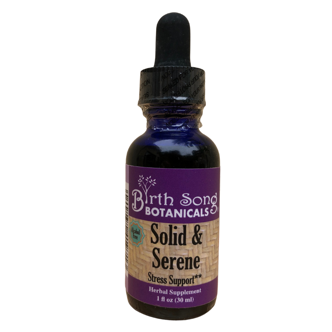 Solid &amp; Serene Herbal Tincture For Natural Stress Support* with Passionflower 1 oz. - My American Goods