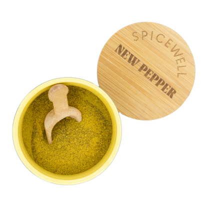 Ceramic Salt &amp; Pepper Cellars + Scoops - My American Goods