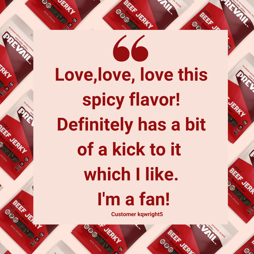 PREVAIL Jerky Jerky Spicy Beef Jerky Single Serve 8 pack