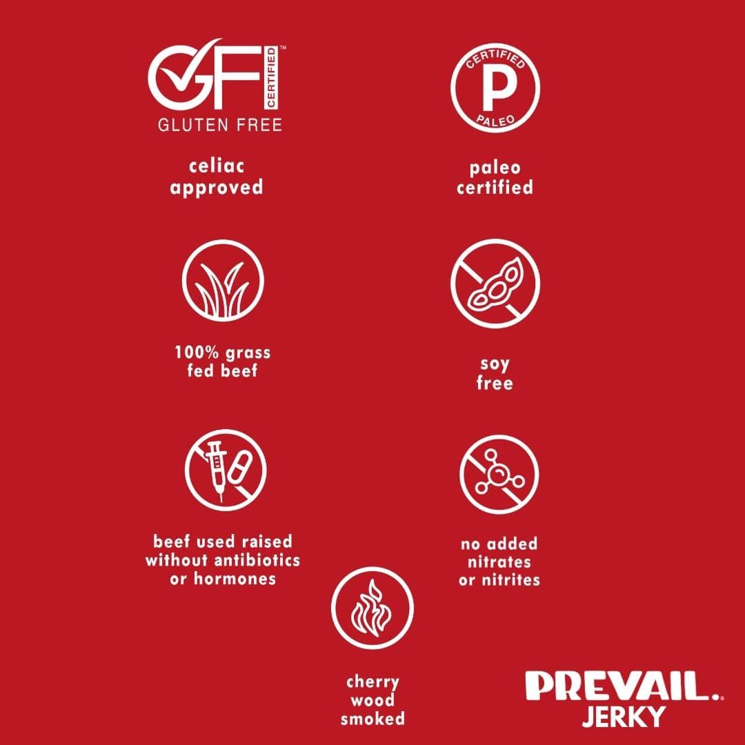 PREVAIL Jerky Jerky Spicy Beef Jerky Single Serve 8 pack