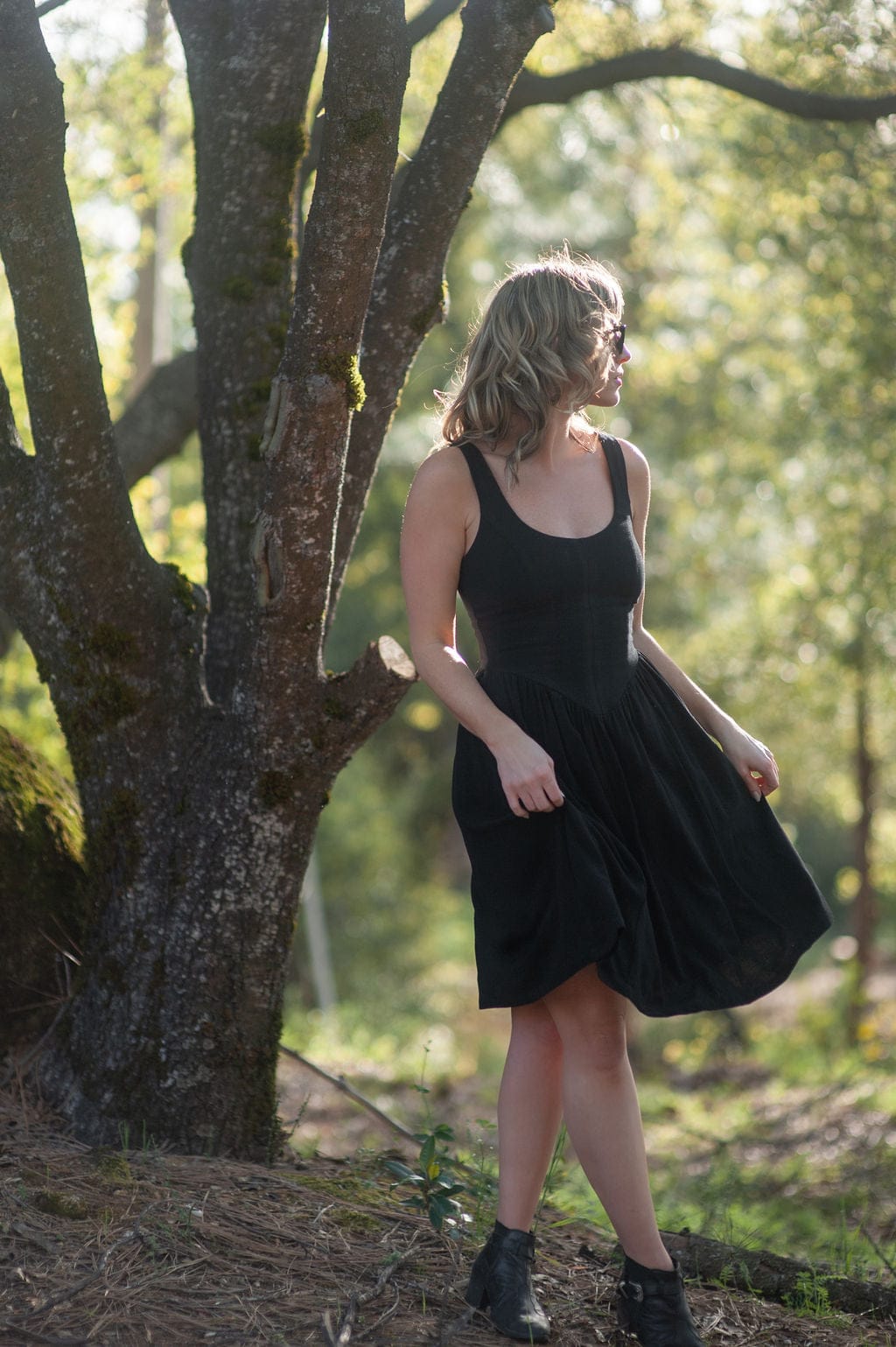 Field Day Dress Agnes dress in Black Linen
