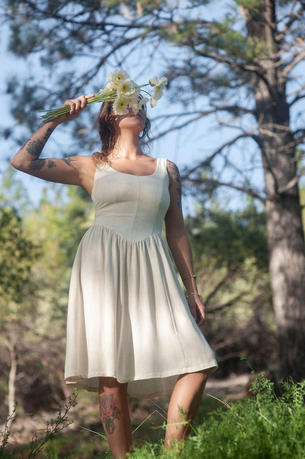 Field Day Dress Agnes dress in Oat Linen