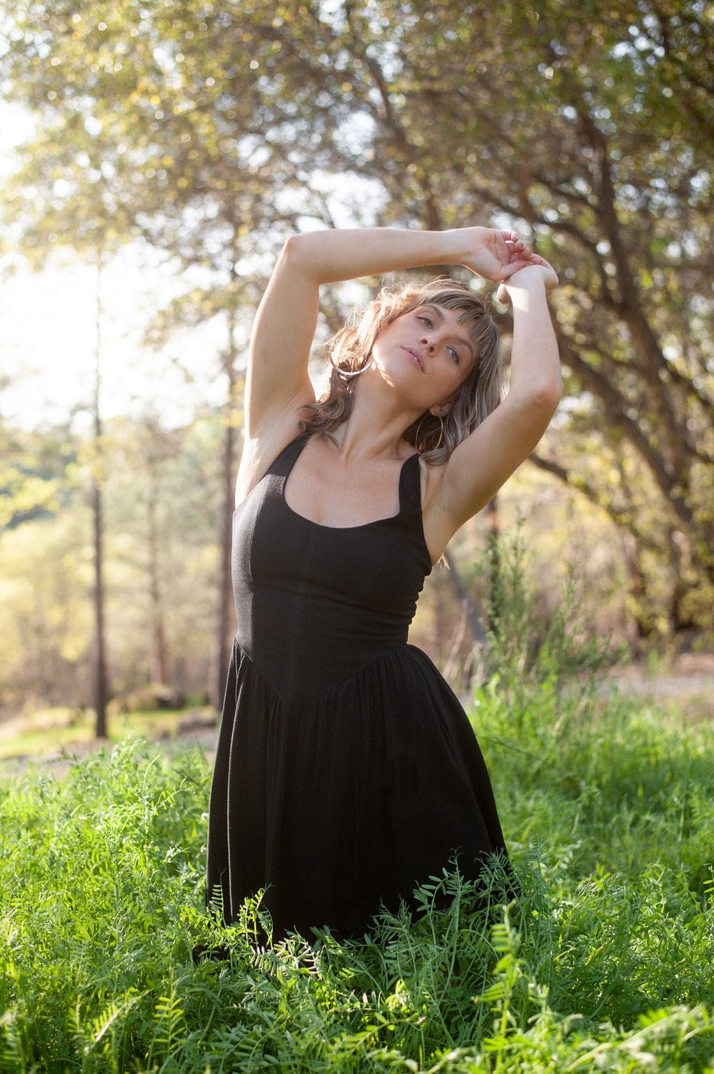 Field Day Dress Agnes dress in Black Linen