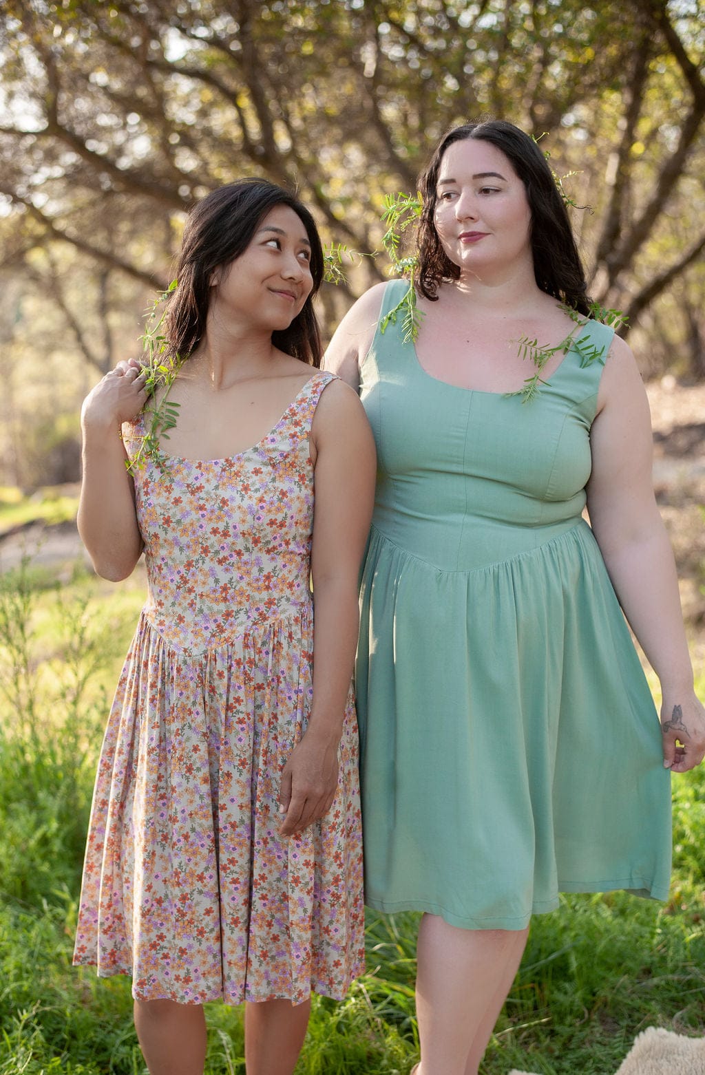 Field Day Dress Agnes dress in Sage Challis