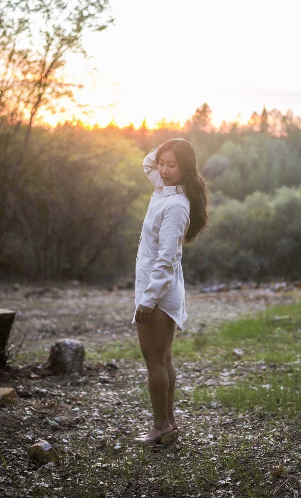 Field Day Top Cora Cover Up in Sand Linen
