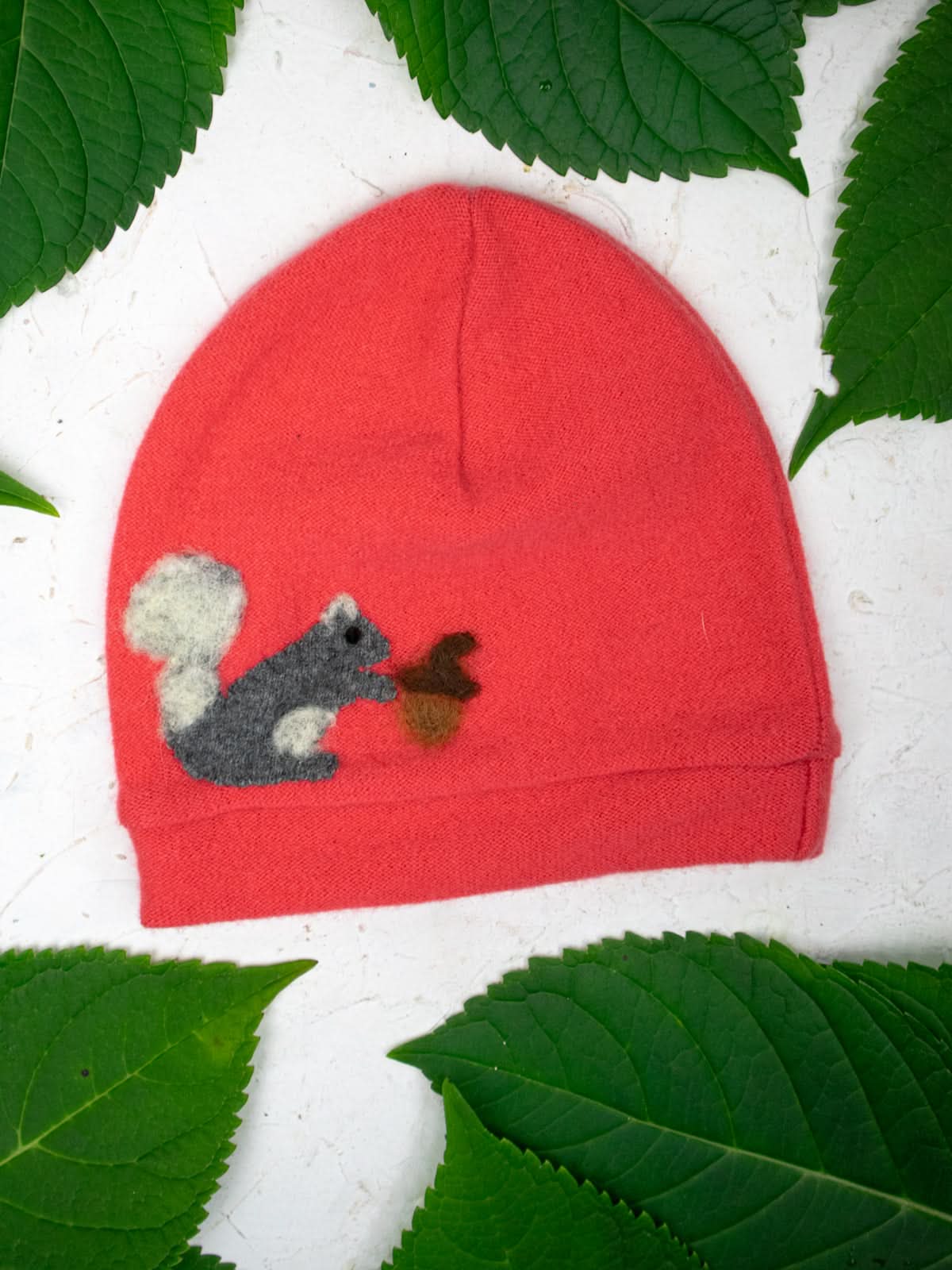 Ash &amp; Rose hat Coral Pink Squirrel Cashmere Hat - Child