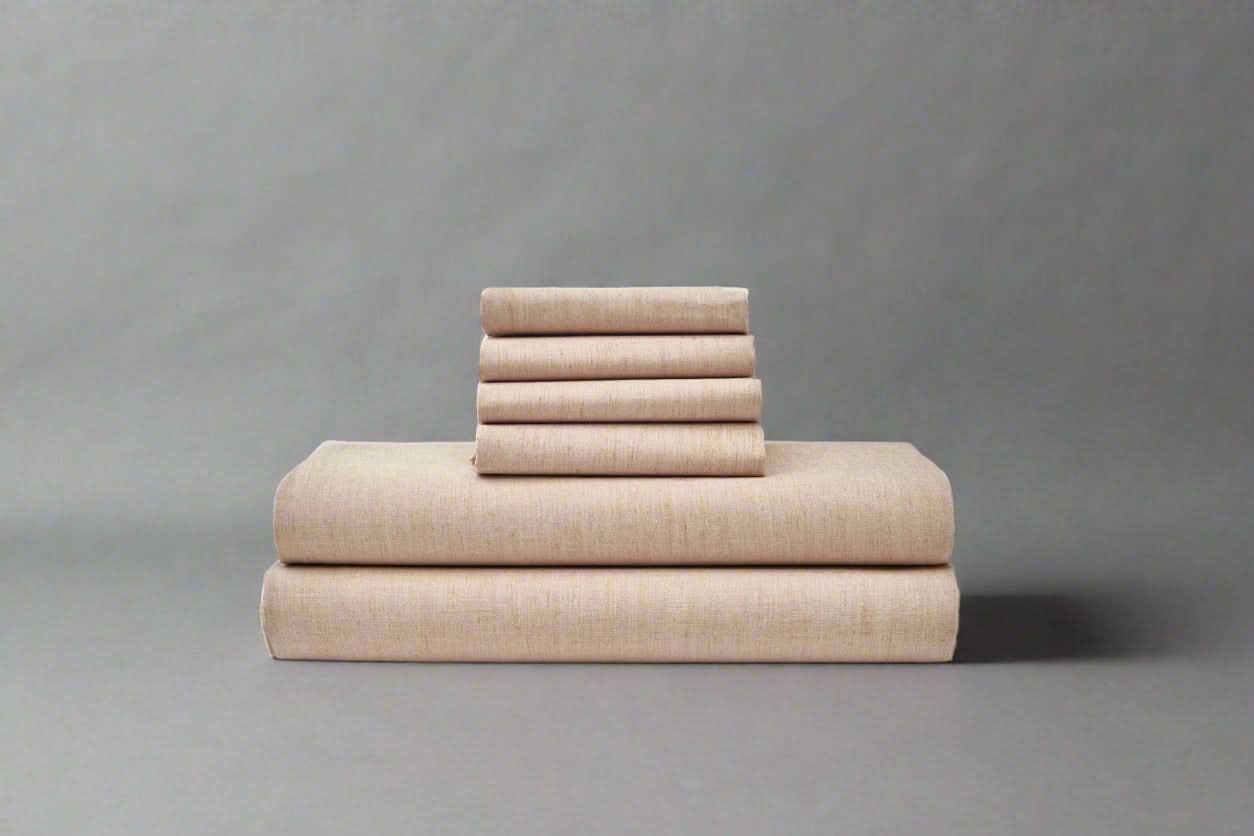 American Blossom Linens Bed Sheets Natural Colored Cotton Bed Sheet Set