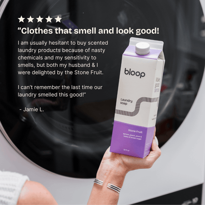 Bloop Laundry Soap 32 oz Carton Natural Laundry Soap - Stone Fruit
