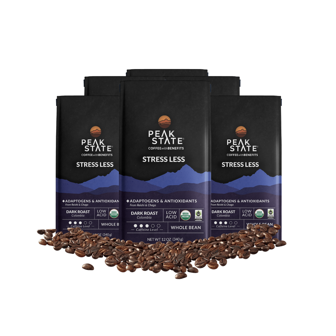 Wholesale Only - Case of 6 - STRESS LESS Dark Roast - My American Goods