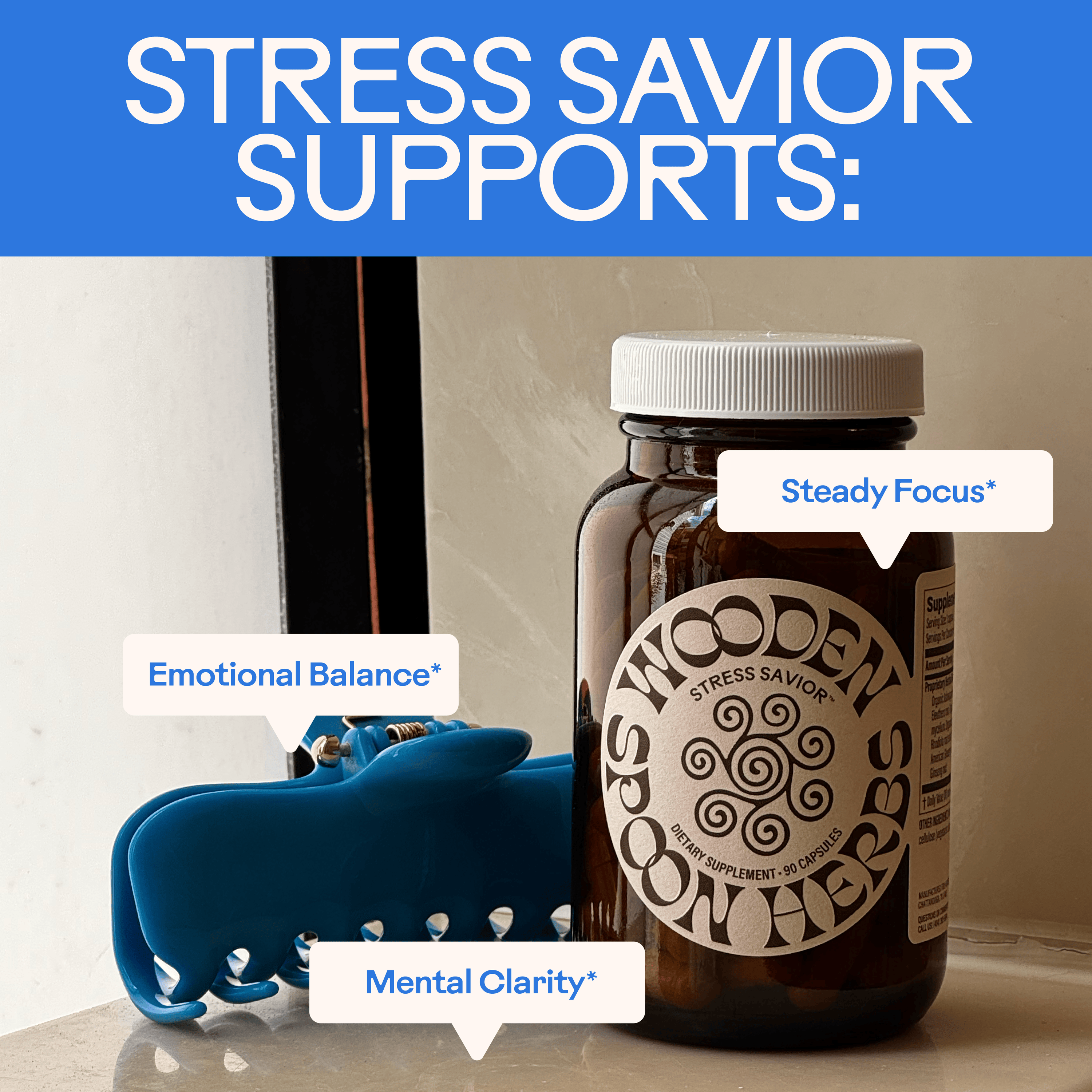 WOODEN SPOON HERBS Capsule Stress Savior