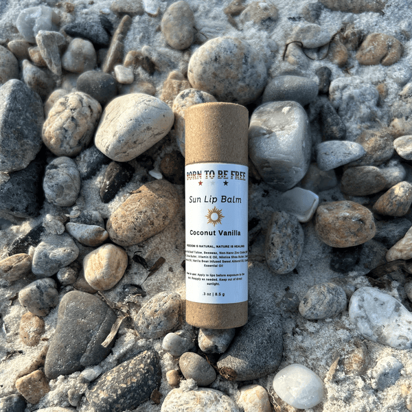 Born To Be Free Lip Balm .3 oz Kraft Push Up Tube Sun Lip Balm